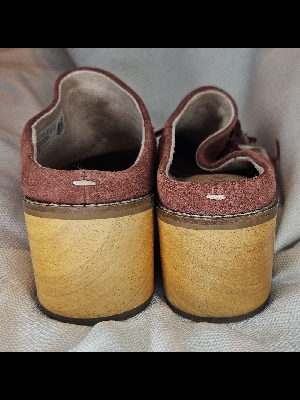 Toms Dusty Rose Suede Tassel Mules Size 7 - Picture 2 of 6
